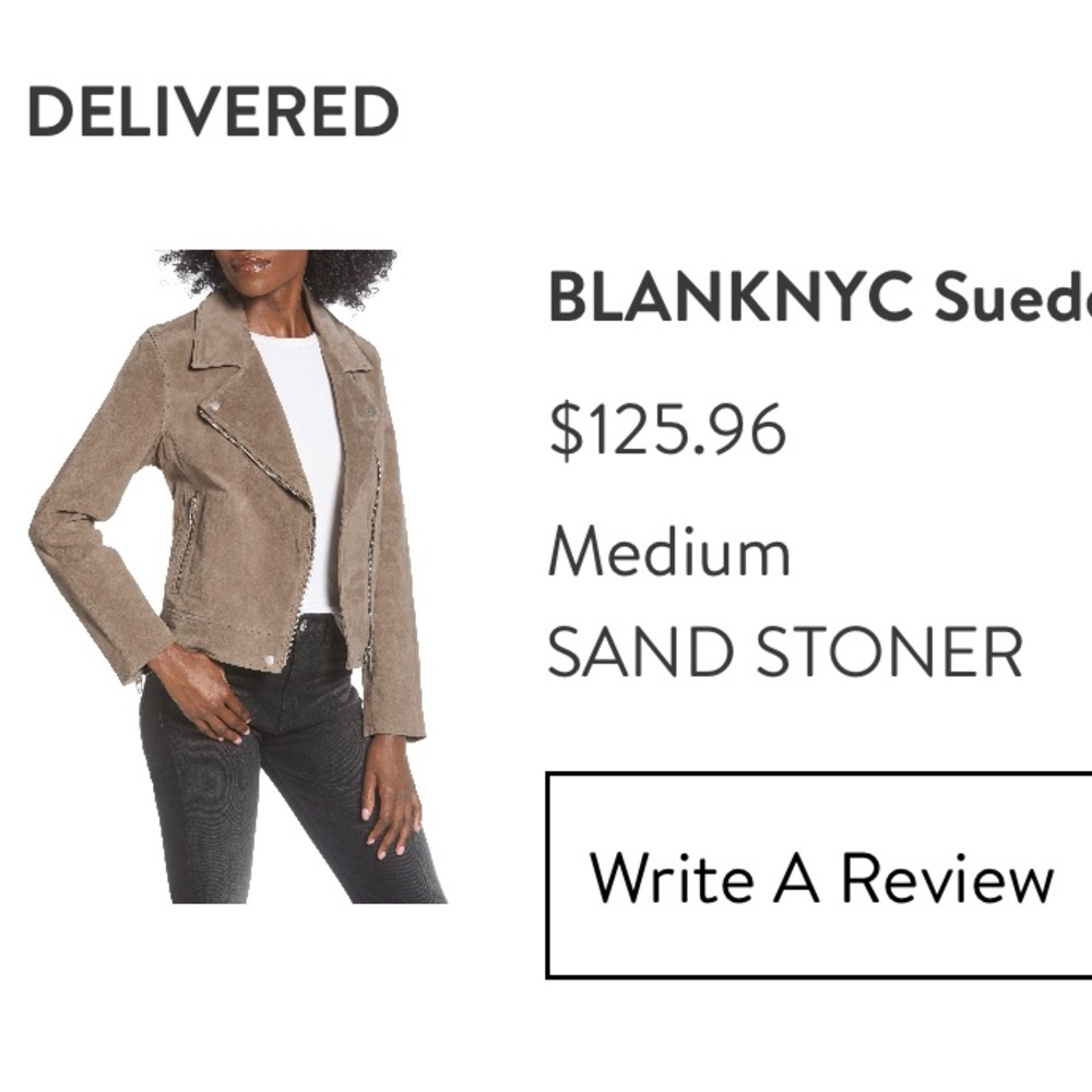 Blanknyc taupe suede moto jacket